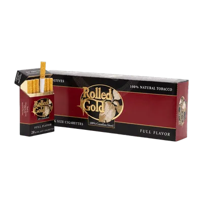 Rolled Gold Full Flavour cigarettes carton, 200 king size